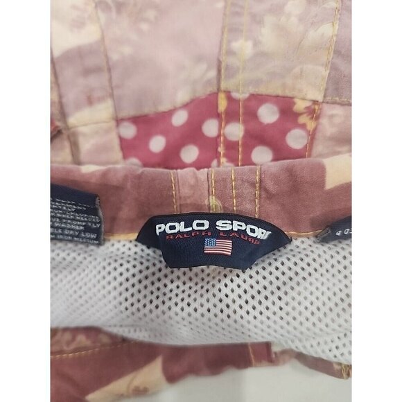 Polo Ralph Lauren Sport Swim Trunks Pink Patchwork 8" Inseam Men's Medium - Picture 8 of 9